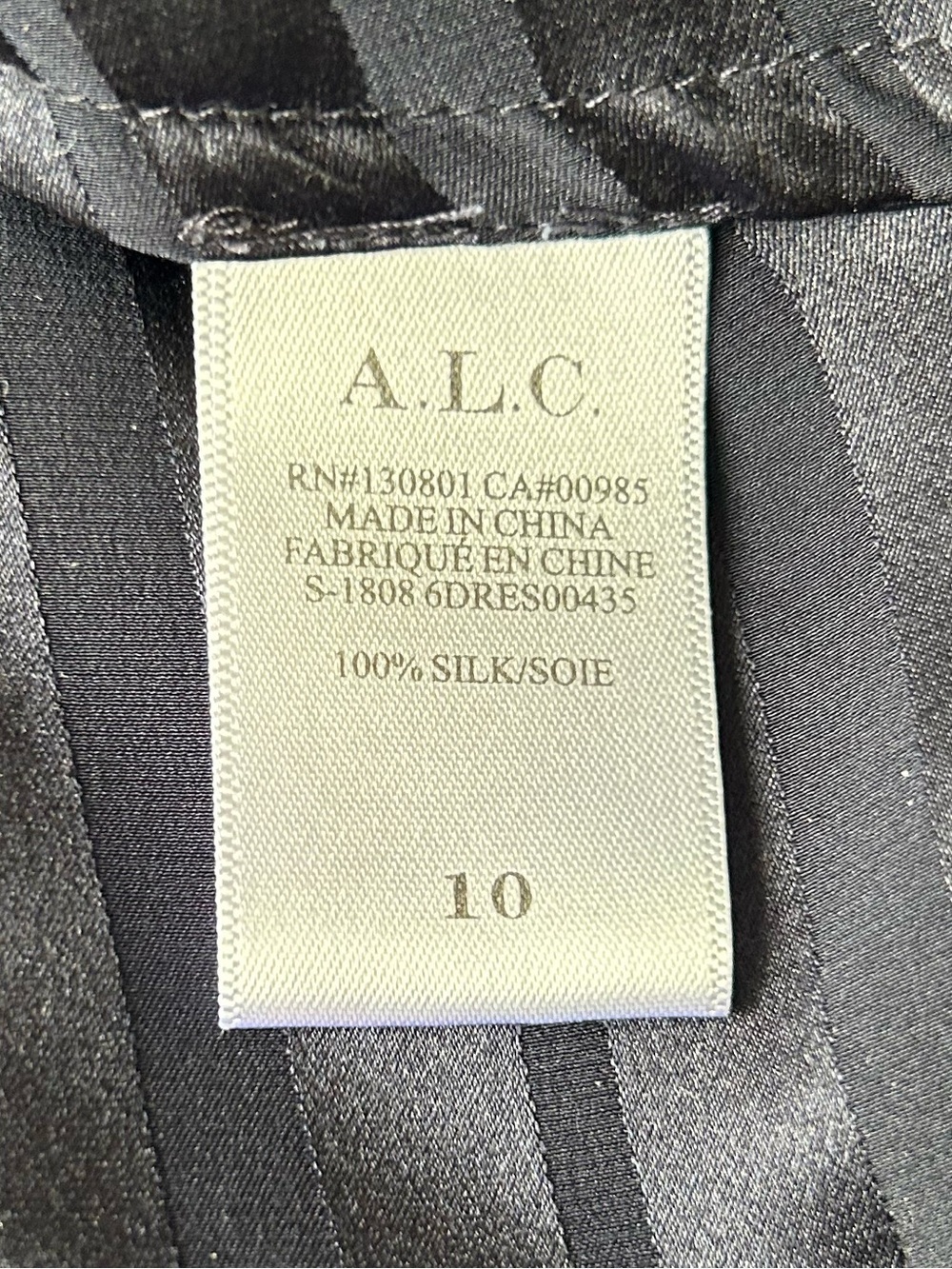 A.L.C. Avi Silk Dress Navy Twist Front Asymmetric Midi Dress $645. Excellent 10 - Picture 6 of 9